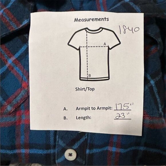 Tucker + Tate Boys' Blue Plaid Flannel Button-Up Shirt Size 10-12 - Picture 12 of 12